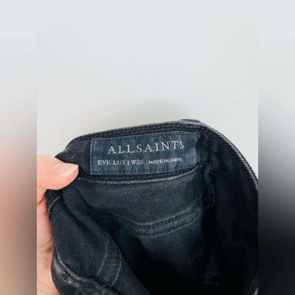 Allsaints Black Eve Lux Skinny Jeans High Rise Ankle - Picture 2 of 8